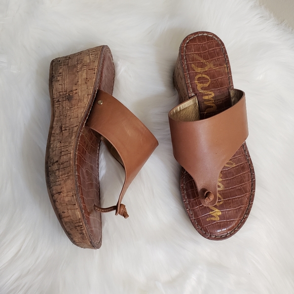 Sam Edelman Shoes | Sam Edelman 8 Roy 3d Cork Platform Thong Sandals | Poshmark